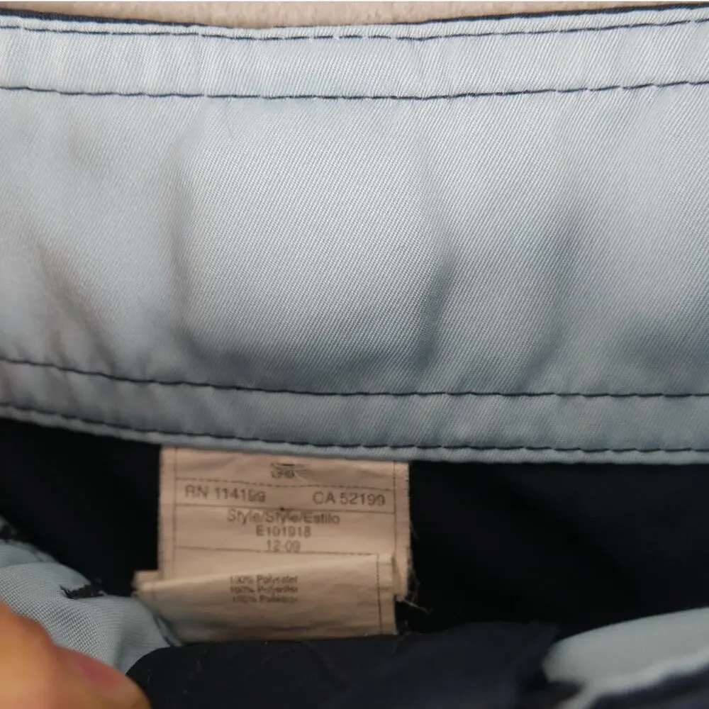 Quiksilver Surf Board Shorts Swim Trunks‎ Men's Size 38 Navy Blue / Light Blue